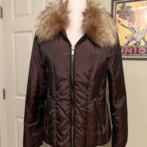 Michael Michael Kors Down Jacket with Faux Fur Collar